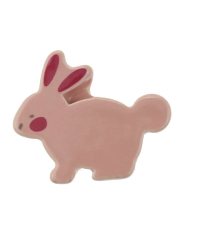 Lyserød keramik kanin