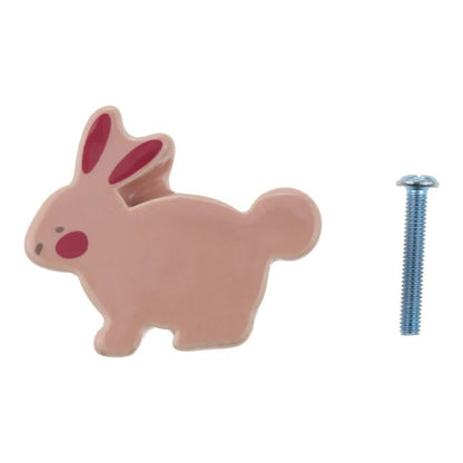 Lyserød keramik kanin