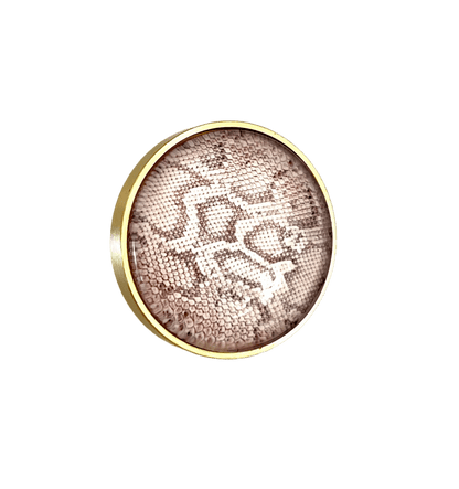 Messing møbelknop med slangeprint (Ø: 32 mm) - Grebet