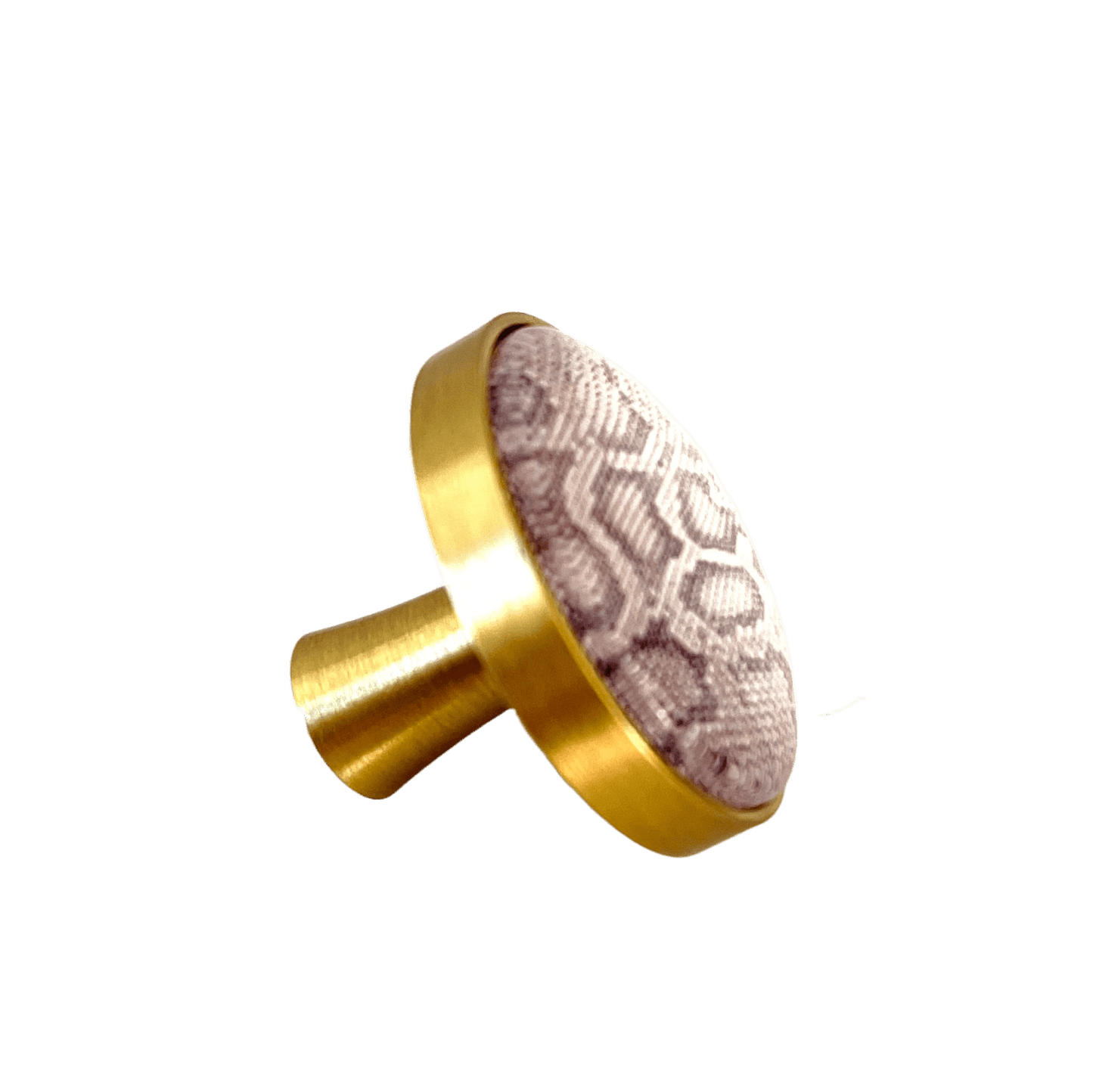 Messing møbelknop med slangeprint (Ø: 32 mm) - Grebet