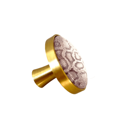 Messing møbelknop med slangeprint (Ø: 32 mm) - Grebet