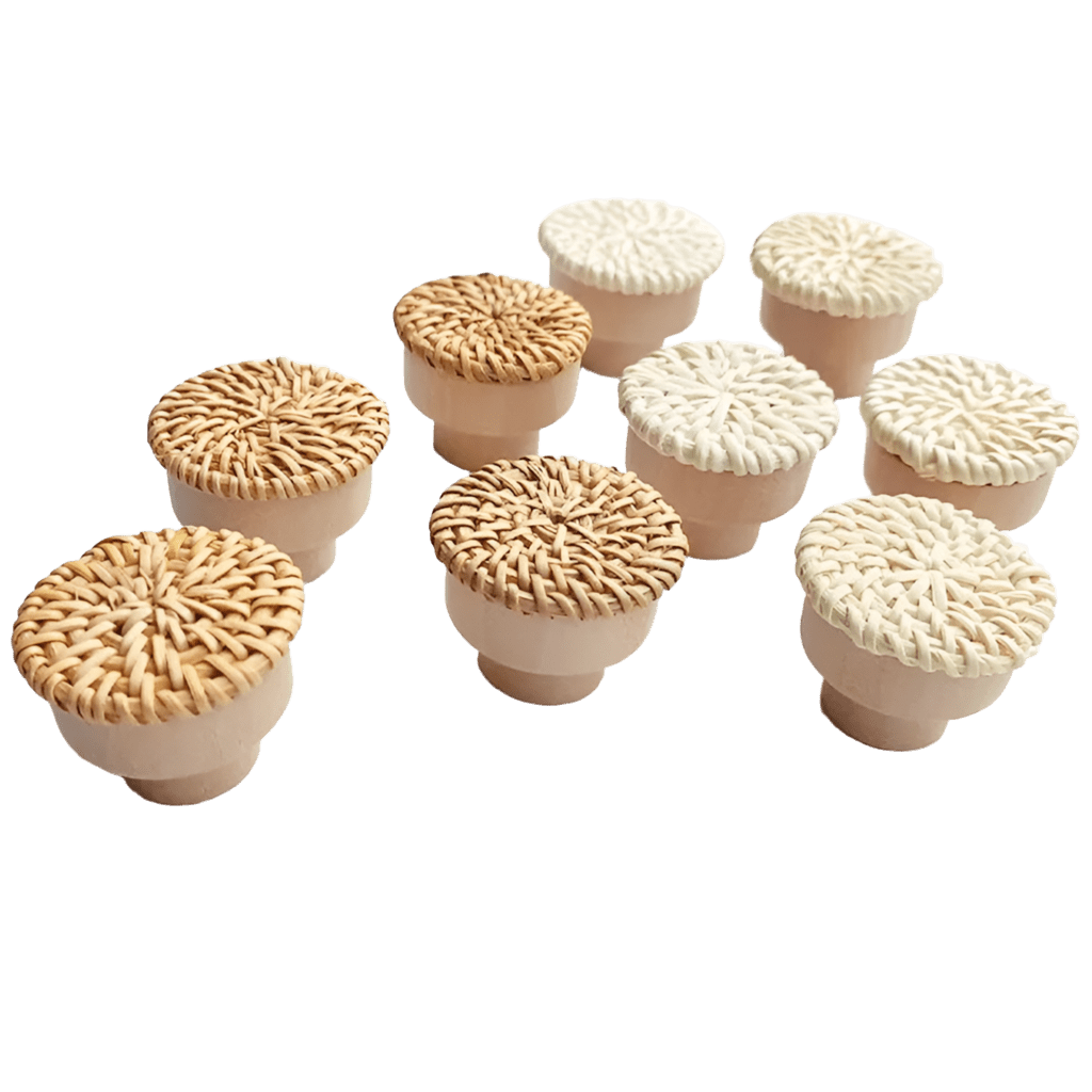 Møbelknop i rattan (Ø: 4 cm) - Grebet