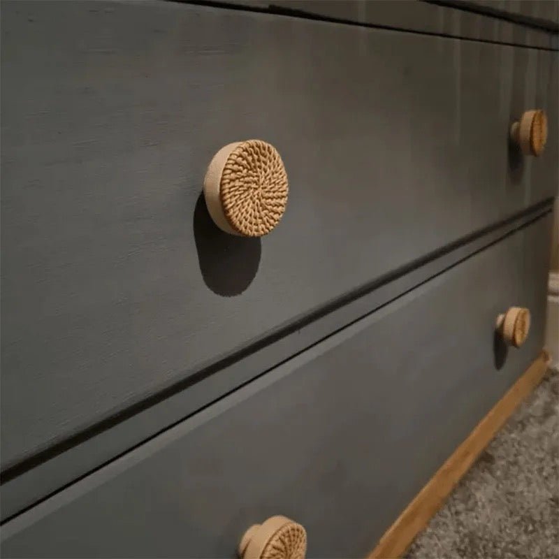 Møbelknop i rattan (Ø: 4 cm) - Grebet