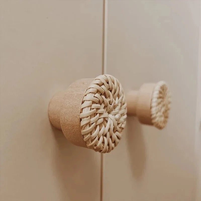 Møbelknop i rattan (Ø: 4 cm) - Grebet