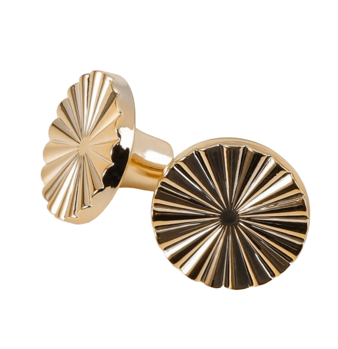 Plast møbelknop i blomsterform (Ø: 37 mm, farve: Guld) - Grebet