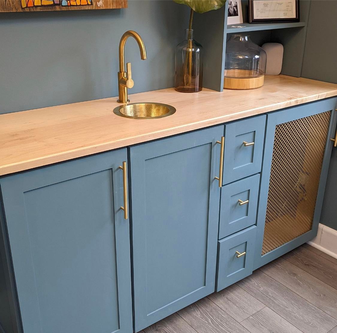 Relingsgreb - messingfarvet metal (T-greb eller CC: 64, 76, 96, 128, 160, 192, 224, 256, 288, 320, 352 og 384 mm)