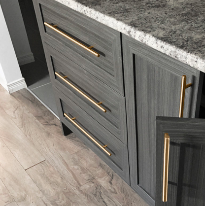 Relingsgreb - messingfarvet metal (T-greb eller CC: 64, 76, 96, 128, 160, 192, 224, 256, 288, 320, 352 og 384 mm)