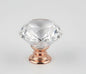 Roseguld møbelknop med klar glas diamantformet top (Ø: 40 mm) 💎 - Grebet