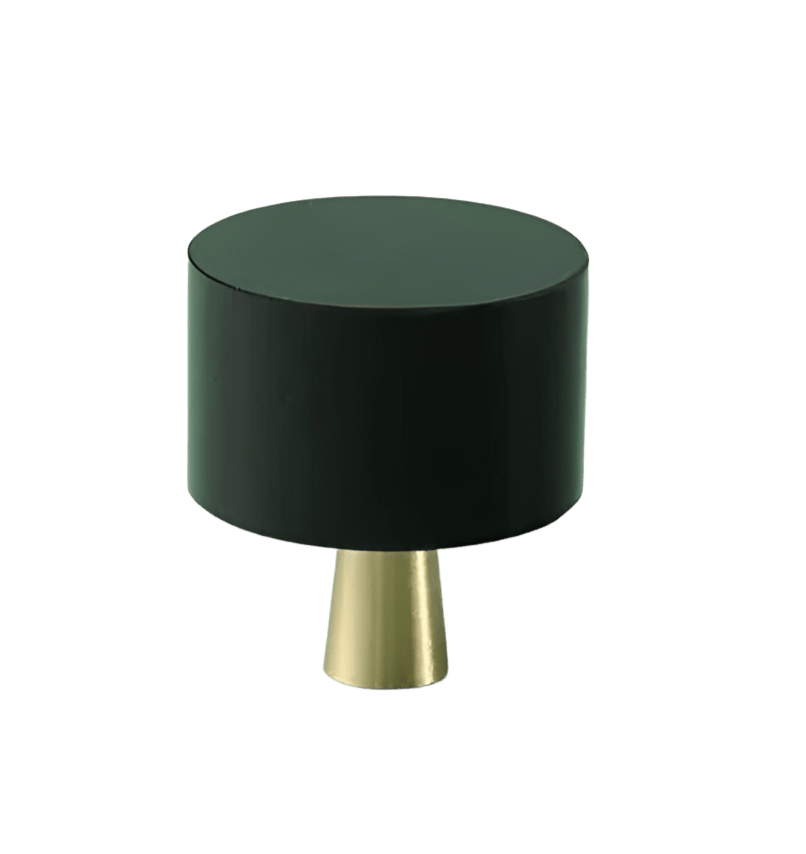 Sort akryl møbelknop (Ø: 30 mm) - Grebet