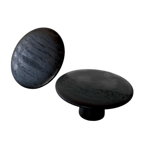 Sortmalet træ greb eller knage (Ø: 48 mm) - Grebet