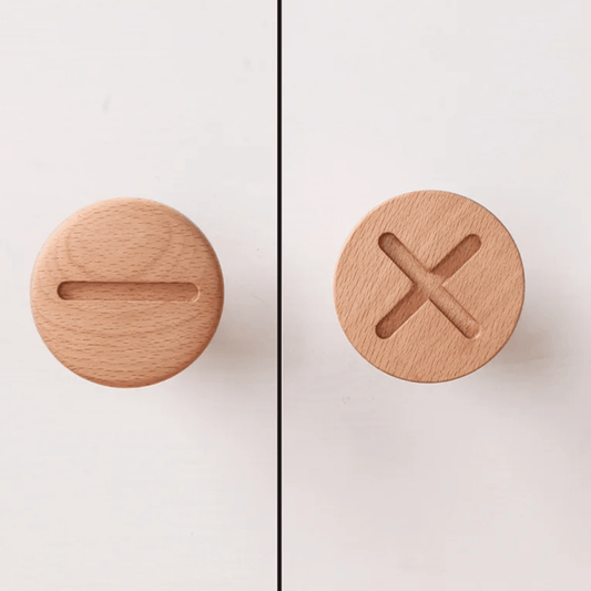 Værktøjsknager i lyst træ (Ø: 6 cm) - Grebet