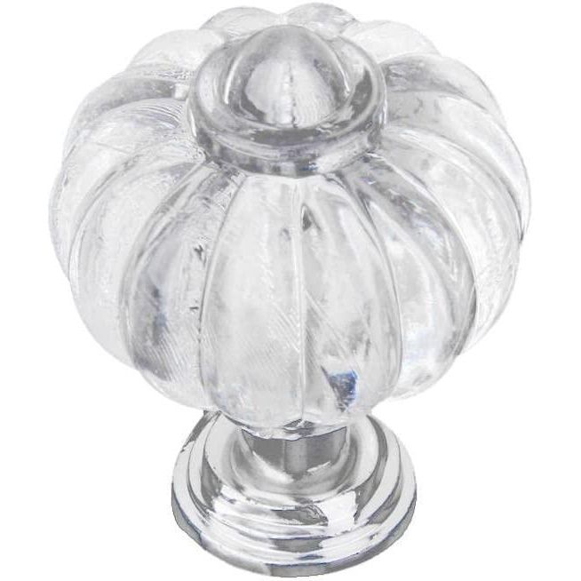 Blomster greb i klar akryl (Ø: 33 mm) - Grebet