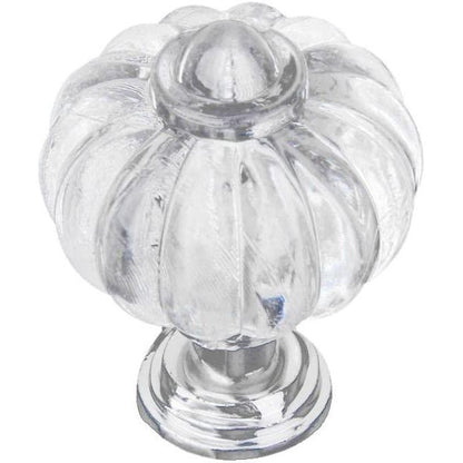 Blomster greb i klar akryl (Ø: 33 mm) - Grebet