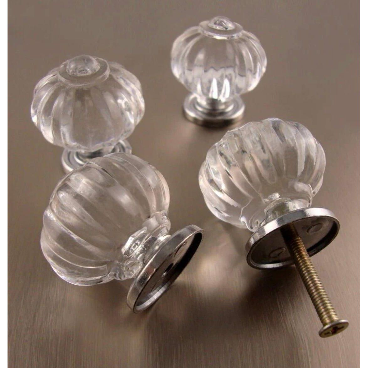 Blomster/græskar møbelknop greb i akryl