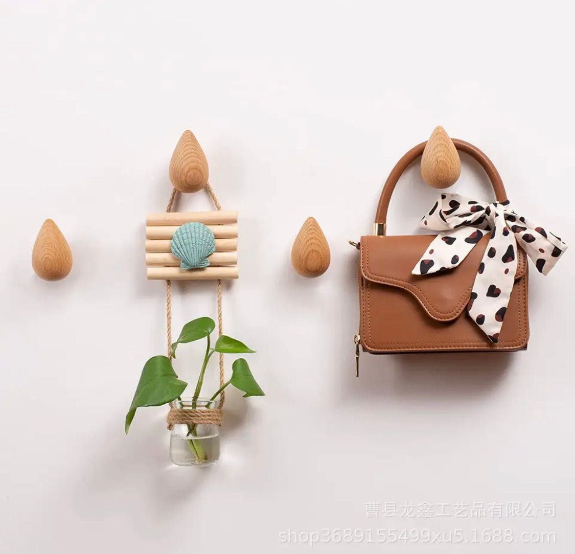 Dråbe knage i træ (7 cm) - Grebet