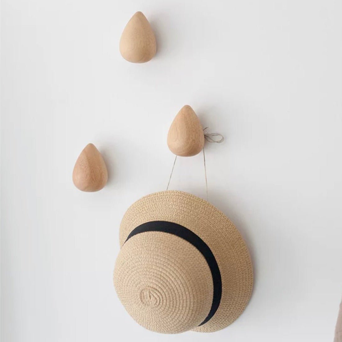 Dråbe knage i træ (7 cm) - Grebet