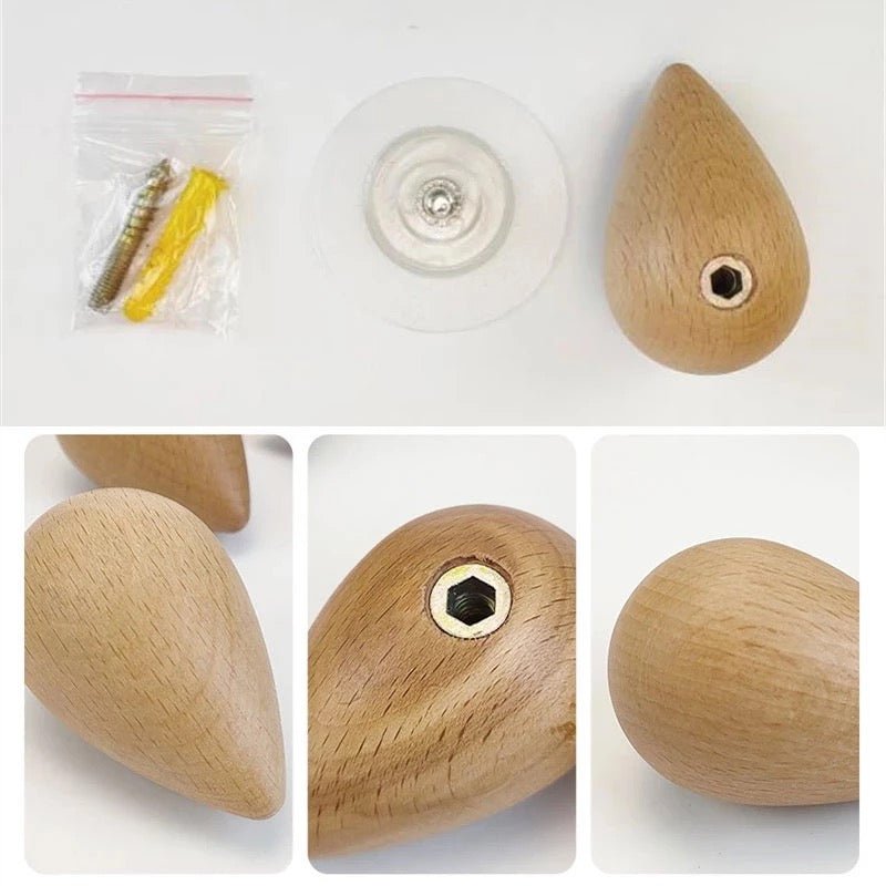 Dråbe knage i træ (7 cm) - Grebet