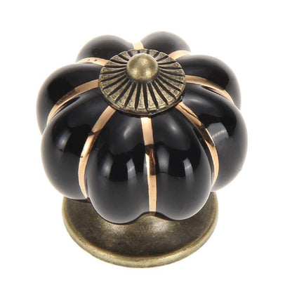 Græskar greb med guld deltaljer (Ø: 40 mm) FLERE FARVER - Grebet