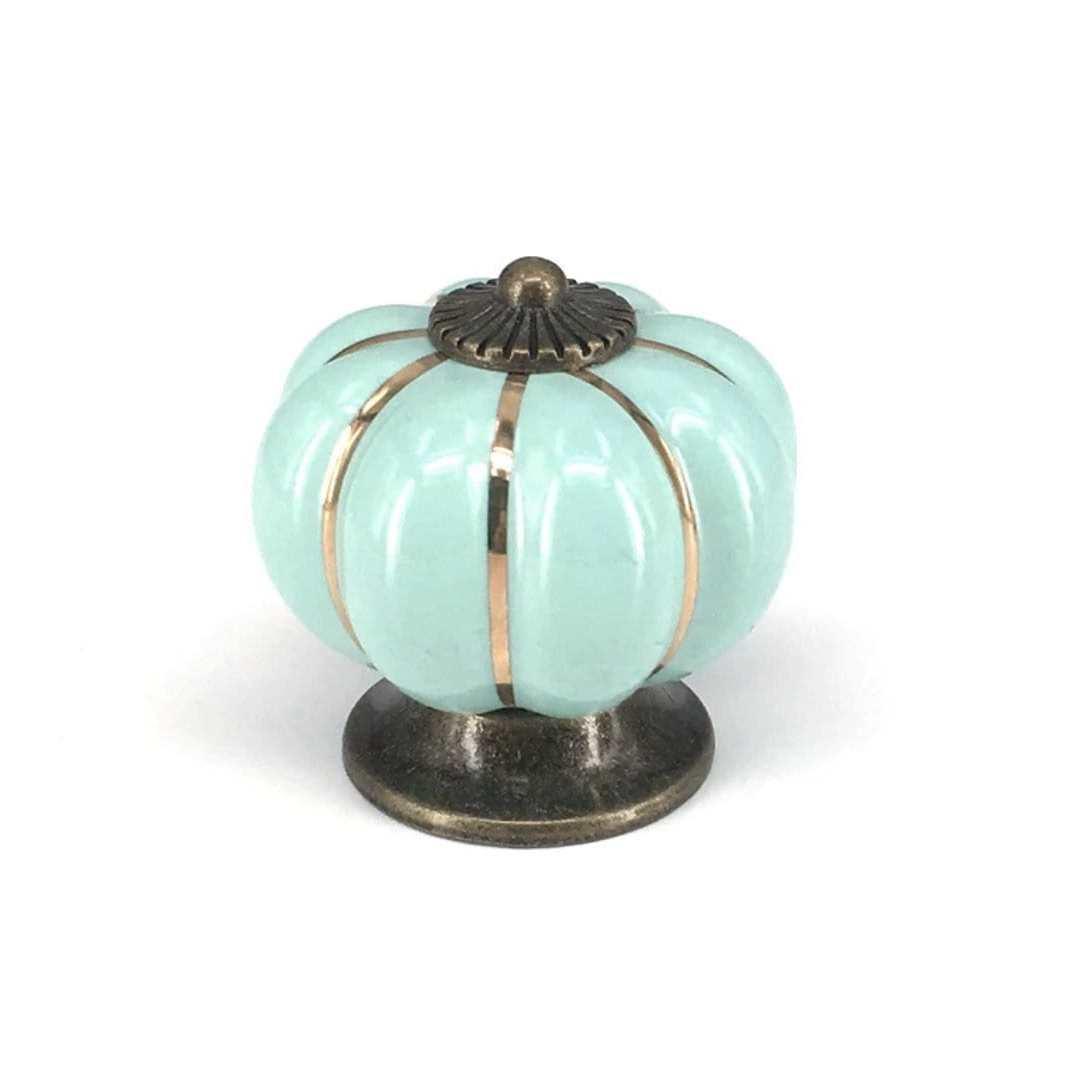 Græskar greb med guld deltaljer (Ø: 40 mm) FLERE FARVER - Grebet