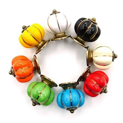 Græskar greb med guld deltaljer (Ø: 40 mm) Flere farver tilgængelige - Grebet