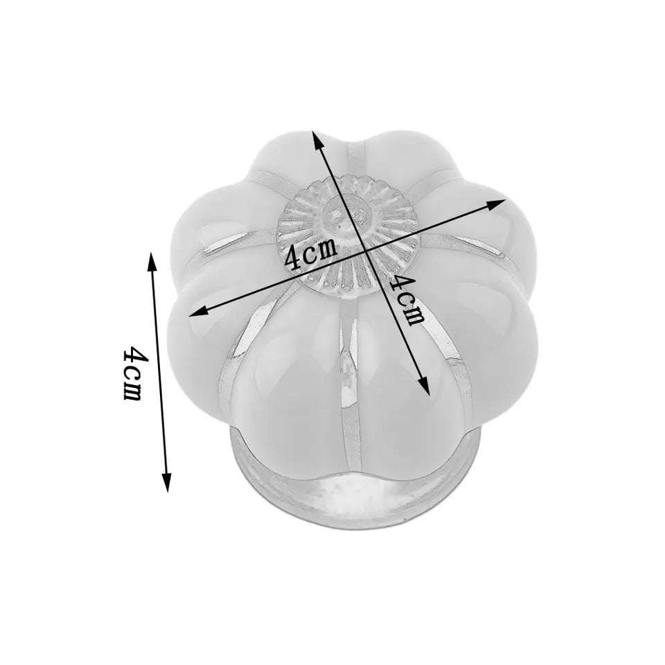 Græskar greb med metal deltaljer (Ø: 40 mm) - Grebet