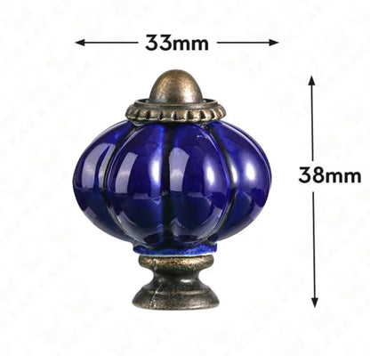 Græskar møbelknop i keramik (flere farver) - Grebet