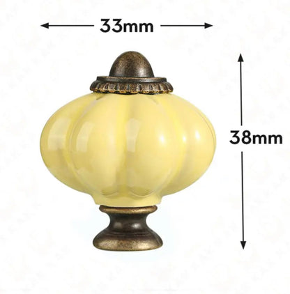 Græskar møbelknop i keramik (flere farver) - Grebet