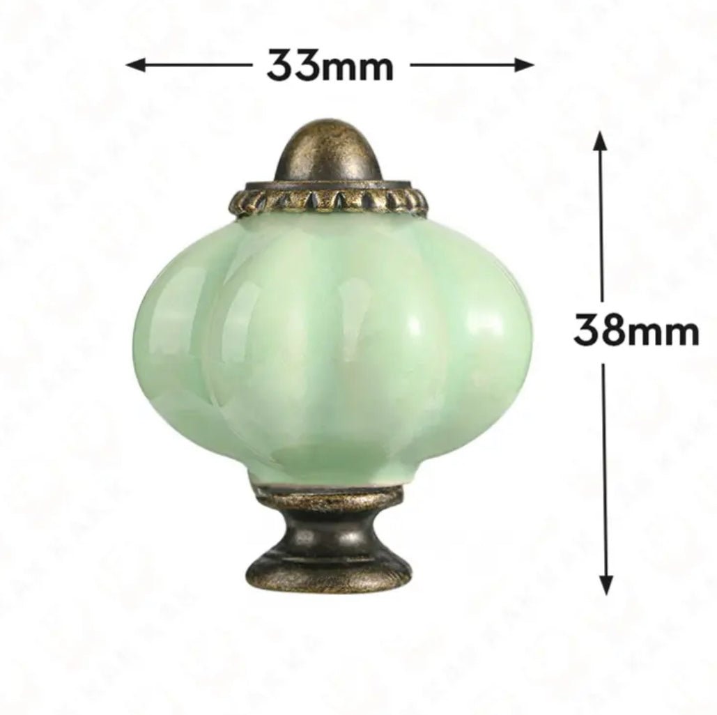 Græskar møbelknop i keramik (flere farver) - Grebet