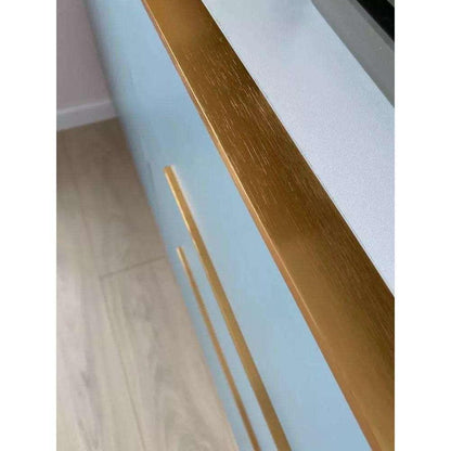 Grebet Metal greb Guld farvede håndtag (CC-mål: 64 eller 128 mm)