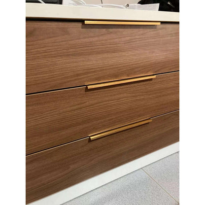 Grebet Metal greb Guld farvede håndtag (CC-mål: 64 eller 128 mm)