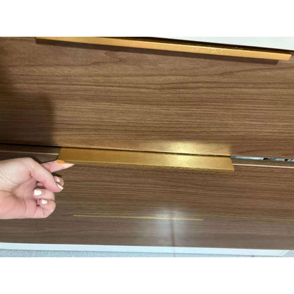 Grebet Metal greb Guld farvede håndtag (CC-mål: 64 eller 128 mm)