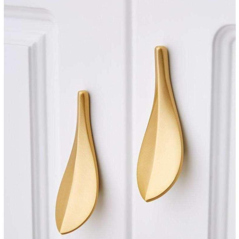 Grebet.dk Håndtag Guld Håndtag "blad" (guld eller sort)