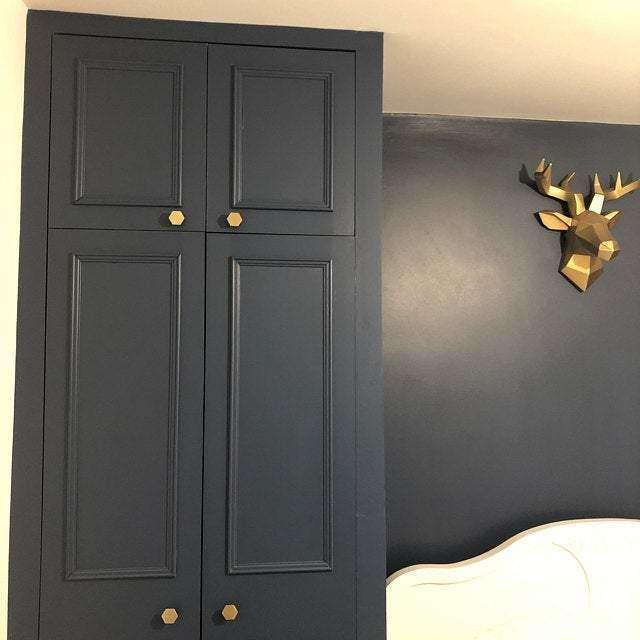 By Grebet.dk Møbelknop Hexagon børstet messing møbelknop (flere størrelser)