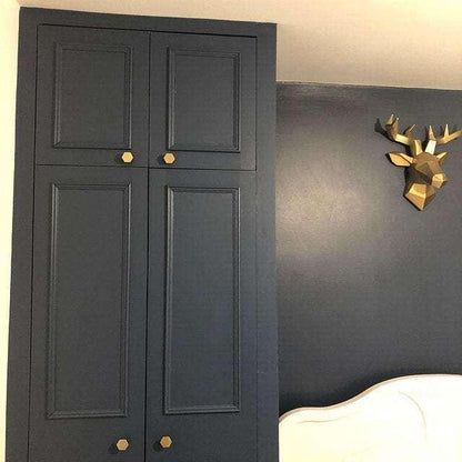 By Grebet.dk Møbelknop Hexagon børstet messing møbelknop (flere størrelser)