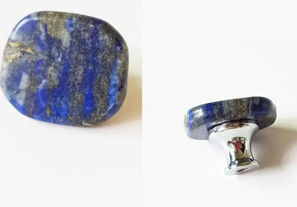 Krystal møbelknop (sølvfarvet hardware)