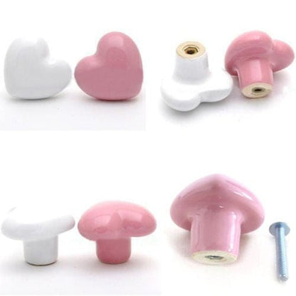 Keramik hjerter - møbelknopper - Grebet