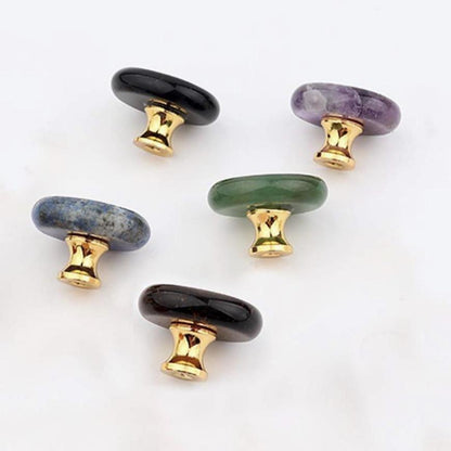 Krystal møbelknop (guld hardware, flere størrelser) - Grebet