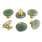 By Grebet.dk Møbelknop Grøn aventurin (lille) Krystal møbelknop (guld hardware, flere størrelser)