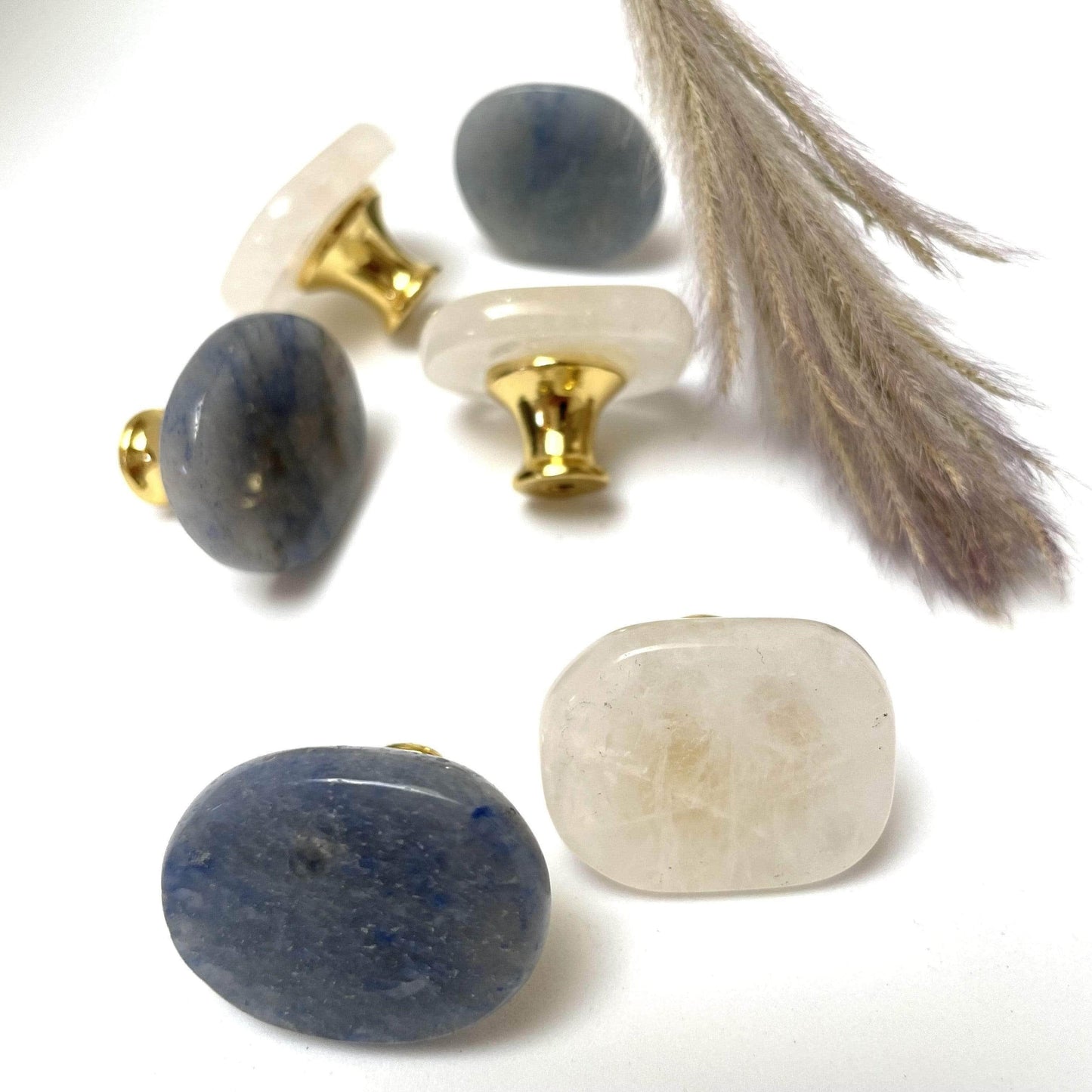 By Grebet.dk Møbelknop Krystal møbelknop (guld hardware, flere størrelser)