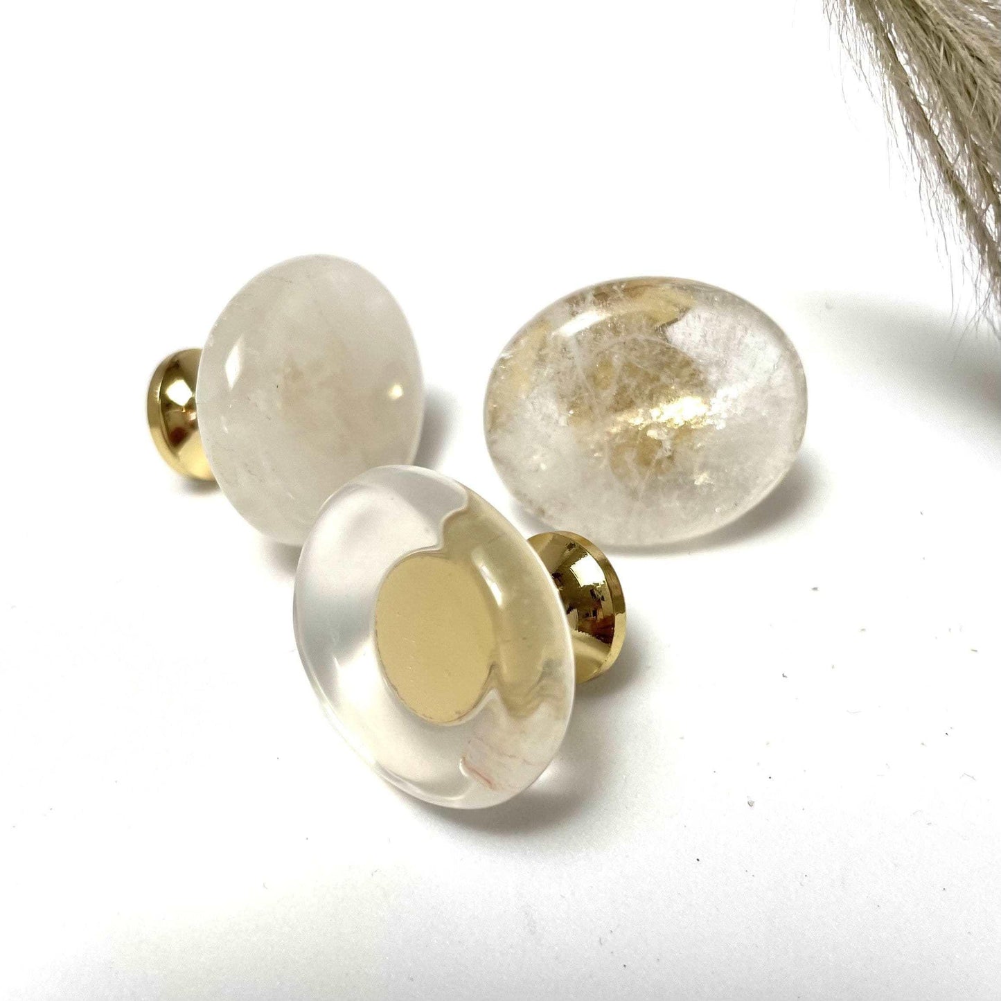 By Grebet.dk Møbelknop Krystal møbelknop (guld hardware, flere størrelser)