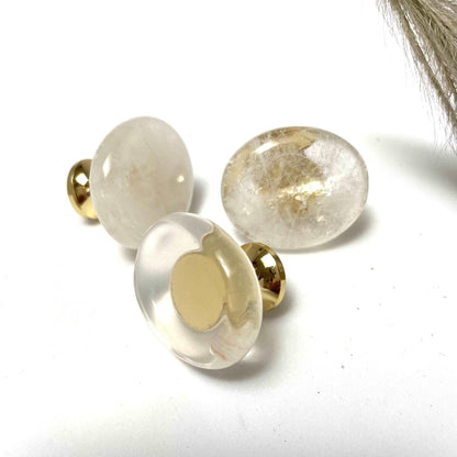 By Grebet.dk Møbelknop Krystal møbelknop (guld hardware, flere størrelser)