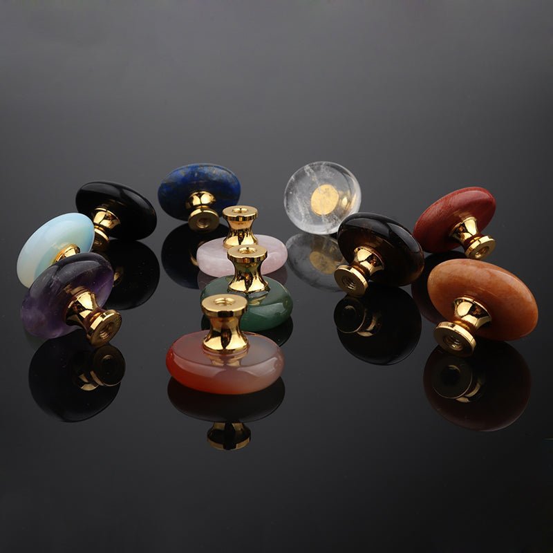 Krystal møbelknop (guld hardware, flere størrelser) - Grebet