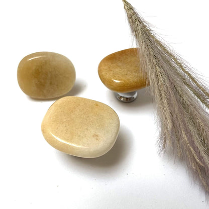 By Grebet.dk Møbelknop Gul jade Krystal møbelknop (sølvfarvet hardware)