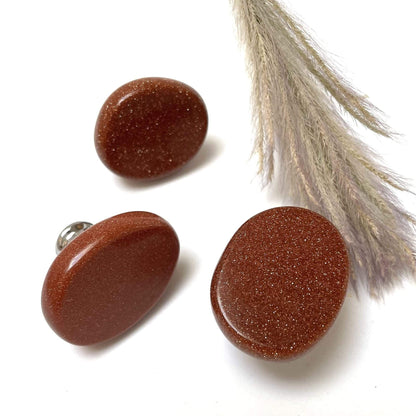 By Grebet.dk Møbelknop Guldsten Krystal møbelknop (sølvfarvet hardware)