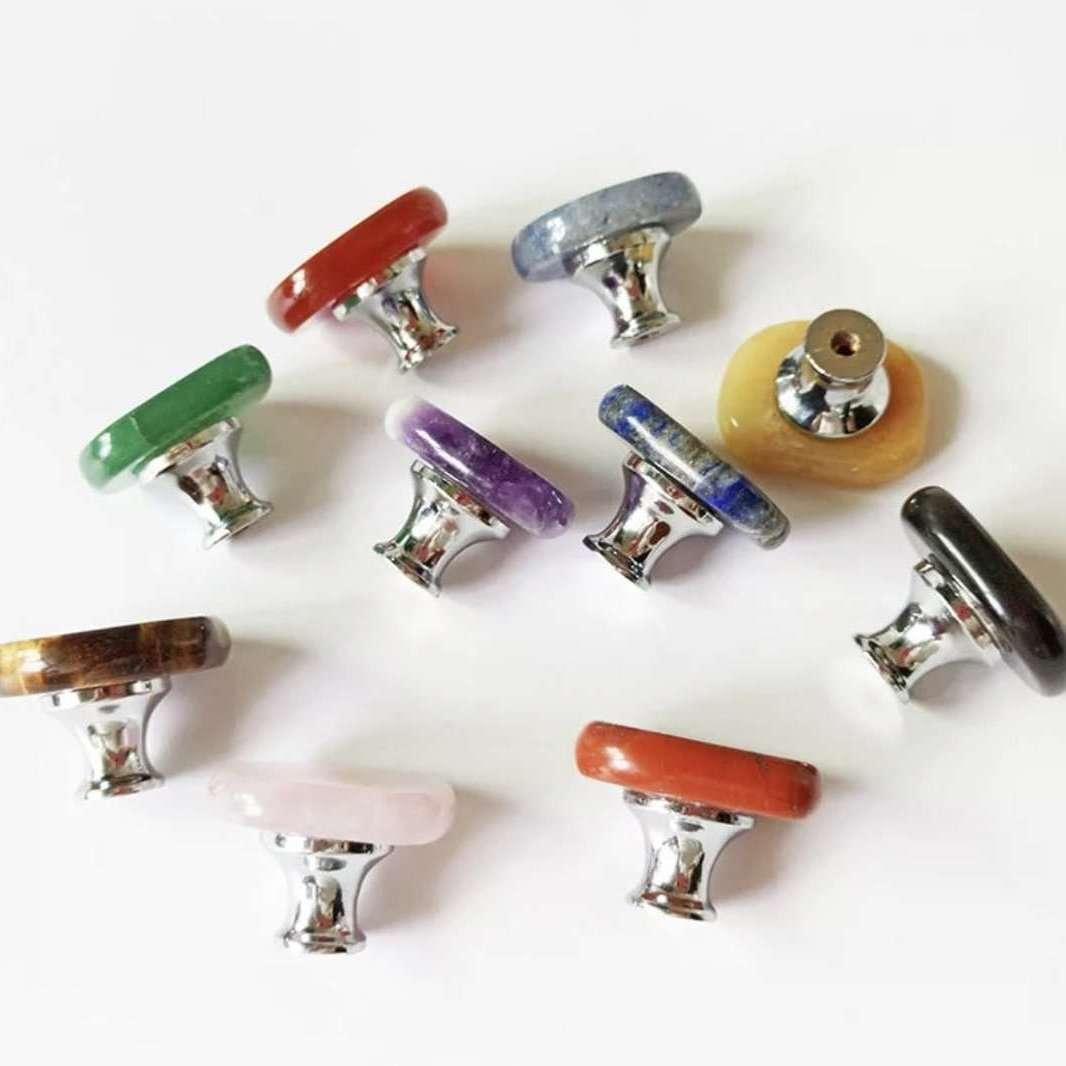 By Grebet.dk Møbelknop Krystal møbelknop (sølvfarvet hardware)