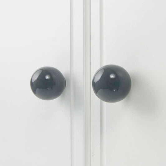 Kugle porcelæn mæbelknop i mørkegrå - Grebet