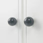Kugle porcelæn mæbelknop i mørkegrå - Grebet