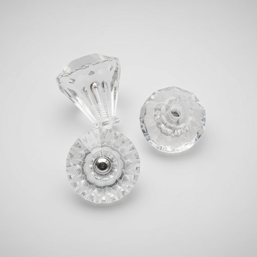 Lille akryl diamant møbelknop - Grebet