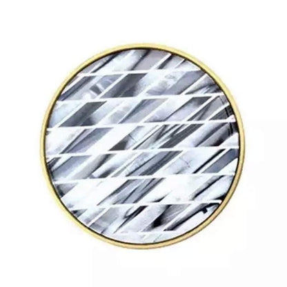 Messing møbelknop med mønster (Ø: 32 mm) - Grebet