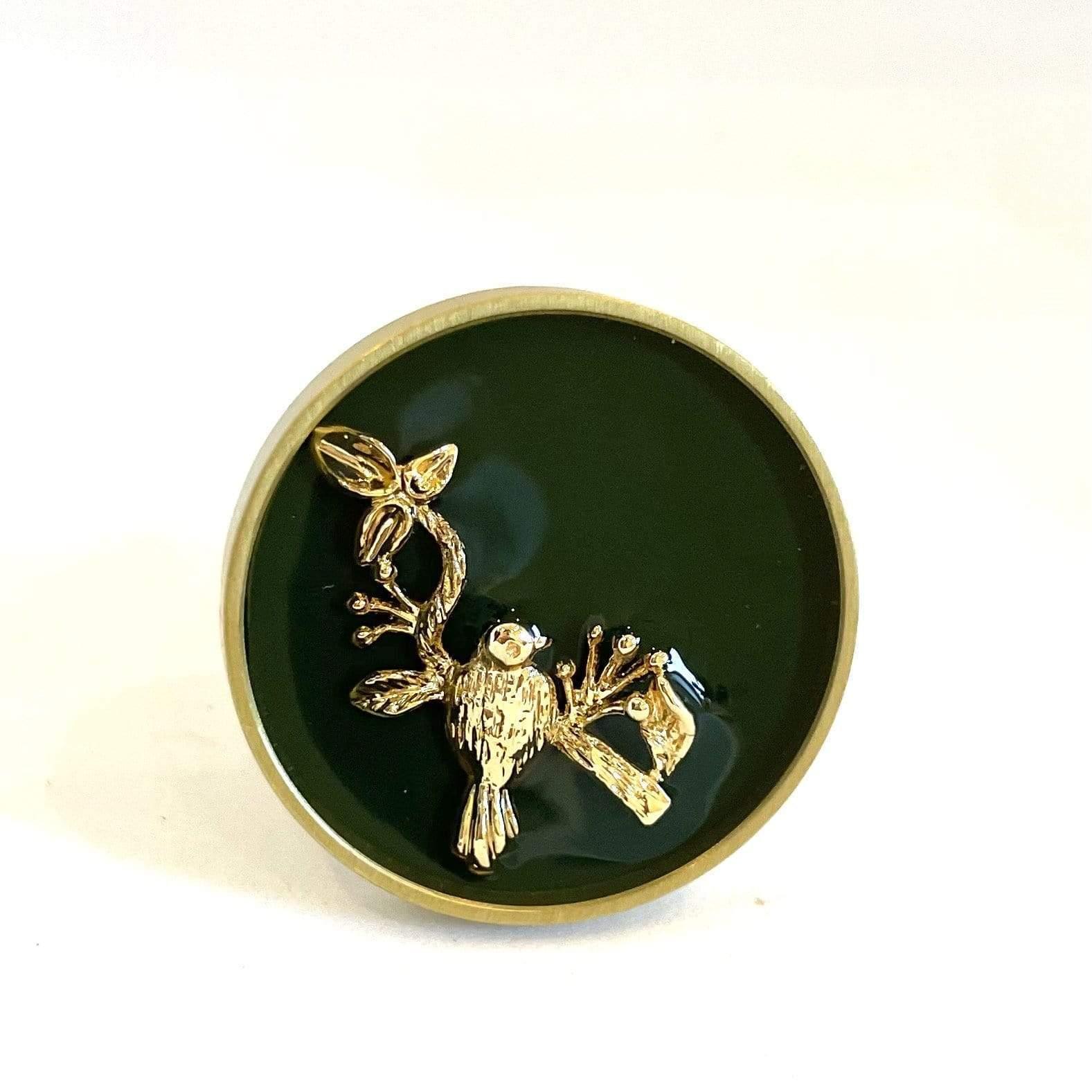 Messing møbelknopper med motiv (Ø: 32 mm) - Grebet